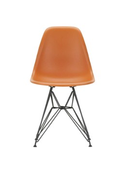 Vitra Eames DSR stoel met gepoedercoat onderstel Oranje