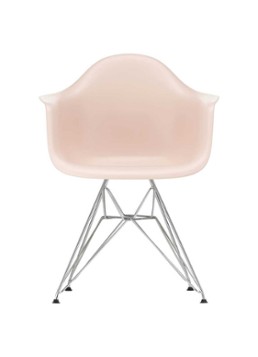 Vitra Eames DAR stoel verchroomd onderstel Lichtroze