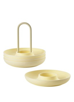 Zone Denmark Singels eierdop 11,2 cm set van 4 Geel - Deal