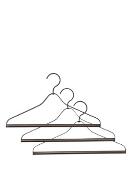 Ferm LIVING Kledinghanger zwart set van 3 Zwart