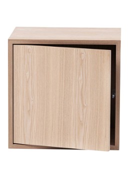 Muuto Stacked 2.0 kast medium met deur Naturel - Deal