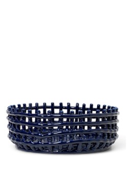 Ferm LIVING Ceramic basket opbergmand Blauw - Deal
