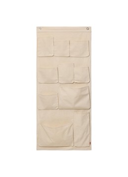 Ferm LIVING Canvas Wall Pockets organizer 70 x 160 cm Beige