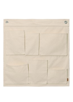 Ferm LIVING Canvas Wall Pockets organizer 70 x 70 cm Beige - Deal
