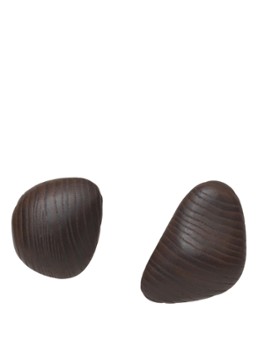 Ferm LIVING Cairn haken set van 2 Donkerbruin - Deal