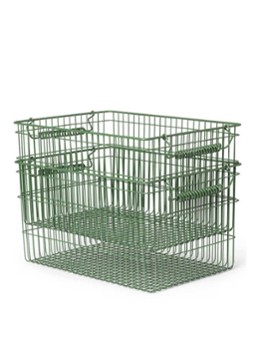 Ferm LIVING Cala opbergmand set van 2 Groen - Deal