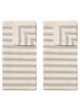 Broste Copenhagen Karl theedoek 70 x 50 cm set van 2 Zwart