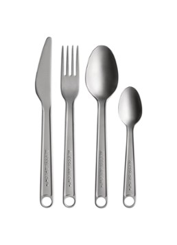 Alessi Conversational Objects by Virgil Abloh bestekset 4-delig Zilver