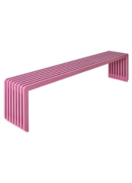 HKliving Slatted eetkamerbank 160 x 45 cm Roze - Deal