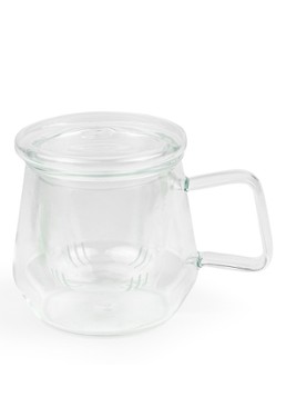 Bredemeijer Tea For One Livorno kopje met theetip en filter 29 cl 3-delig Transparant - Deal