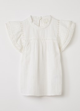 AI&KO Meisjes Ylenia jurk met lurex in de kleur Gebroken wit, maat: 16J=176