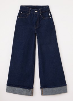 Aaiko Meisjes Charly flared jeans met donkere wassing in de kleur Indigo, maat: 12J=152