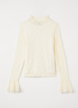 Aaiko Meisjes Zina longsleeve van kant in de kleur Ivoor, maat: 14J=164