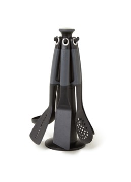 Joseph Joseph Elevate Carrousel houder met keukengerei set 6-delig Zwart - Deal