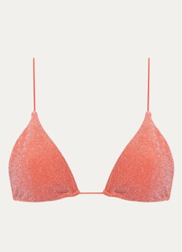 It's Now Cool Dames Triangel bikinitop met uitneembare vulling en lurex in de kleur Rood, maat: M