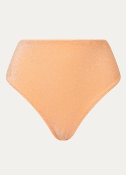 It's Now Cool Dames High waisted bikinislip met lurex in de kleur Lichtoranje, maat: S