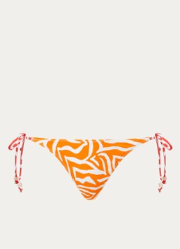 It's Now Cool Dames The 90'S brazilian bikinislip met print in de kleur Oranjerood, maat: M