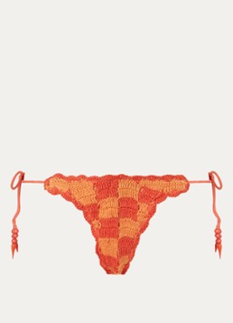 It's Now Cool Dames Tanga bikinislip van crochet in de kleur Oranjerood, maat: XL
