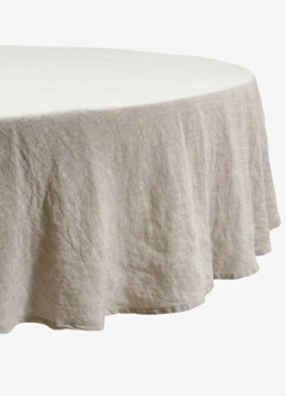 Himla Sunrise rond tafelkleed van linnen 160 cm Beige - Deal