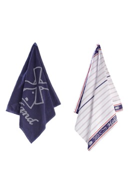 De Witte Lietaer Holland thee- en keukendoek 65 x 65 cm set van 2 Donkerblauw - Deal
