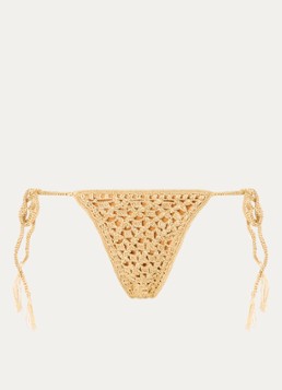 MAAJI Dames Bikinislip met lurex in de kleur Goud, maat: L