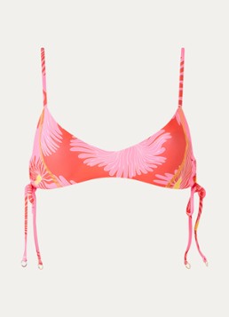MAAJI Dames Water Blossom triangel bikinitop met print in de kleur Rood, maat: XL