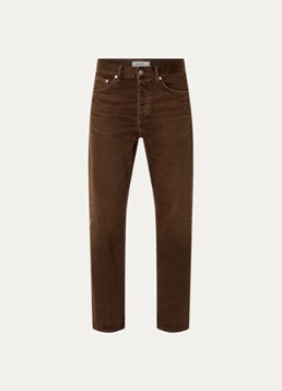 Sandro Heren Straight leg jeans met gekleurde wassing in de kleur Bruin