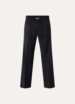 Sandro Heren Straight fit pantalon in wolblend met steekzakken in de kleur Donkerblauw