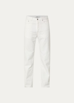 Sandro Heren Straight leg jeans met gekleurde wassing in de kleur Wit