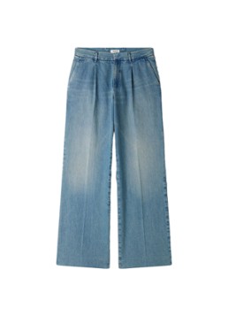 Sandro Heren Wide leg jeans met steekzakken in de kleur Indigo