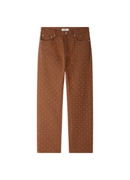 Sandro Heren Regular fit jeans met gekleurde wassing en ruitdessin in de kleur Camel