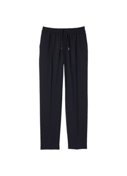 Sandro Heren Slim fit pantalon in wolblend met elastische band in de kleur Navy Blue / Blauw