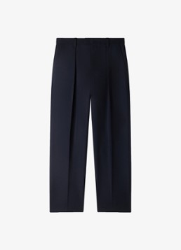 Sandro Heren Tapered fit pantalon van wol in de kleur Donkerblauw