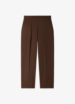 Sandro Heren Tapered fit pantalon in wolblend in de kleur Bruin