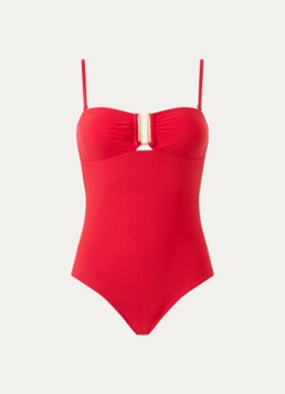 JETS Australia Dames Jetset bandeau badpak met afneembare bandjes in de kleur Rood, maat: 36