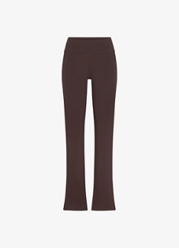 SKIMS Dames Mid waist flared fit loungebroek met stretch in de kleur Bruin, maat: M