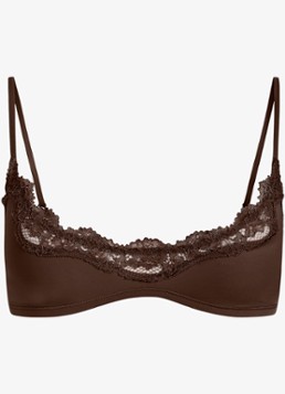 SKIMS Dames Fits Everybody Lace bralette met kant in de kleur Bruin, maat: XL
