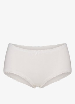 SKIMS Dames Lightweight Cotton shorty met kant in de kleur Snow, maat: XXXL
