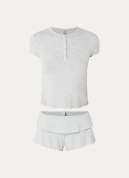 SKIMS Dames Sleep Cami pyjamaset in de kleur Grijsmele, maat: XS