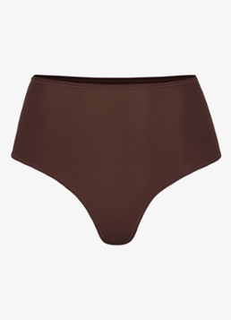 SKIMS Dames Fits Everybody high waist string in de kleur Chocoladebruin, maat: XS