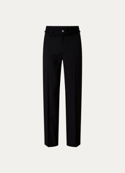 MM6 Heren Straight fit broek in wolblend met steekzakken in de kleur Zwart, maat: 52