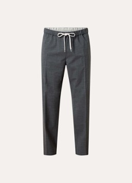 MM6 Heren Straight fit pantalon met persplooi en steekzakken in de kleur Donkergrijs, maat: 48