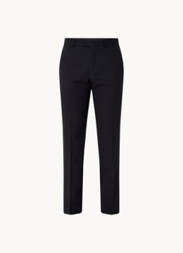 Sandro Heren Slim fit pantalon van wol met persplooi in de kleur Donkerblauw