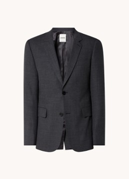 Sandro Heren Slim fit colbert in wolblend met klepzakken in de kleur Donkergrijs