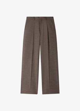Sandro Heren Straight fit pantalon met ruit dessin in de kleur Bruin