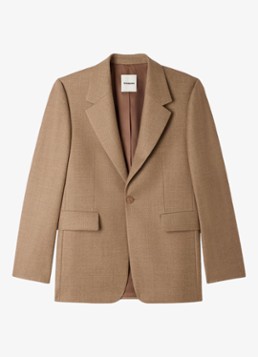 Sandro Heren Regular fit colbert met klepzakken in de kleur Beige