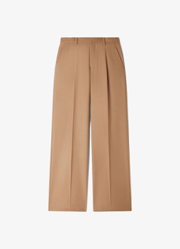 Sandro Heren Regular fit pantalon van wol met steekzakken in de kleur Camel