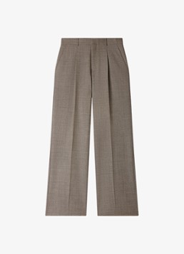 Sandro Heren Regular fit pantalon van wol met steekzakken in de kleur Brown / Bruin