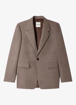 Sandro Heren Regular fit colbert van scheerwol in de kleur Brown / Bruin