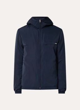 Sandro Heren Jack met capuchon en logo in de kleur Donkerblauw